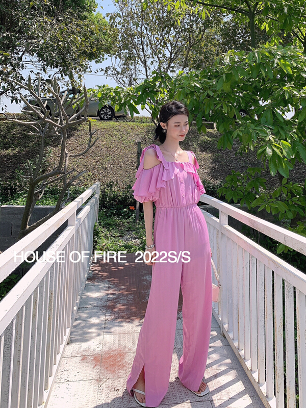 [huohuohuo hoodress] Korean version of advanced fashion Jumpsuit 22140# ozq