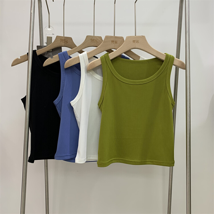 [Fanke Fanke] Korean round neck versatile vest / sling 82521# XJ