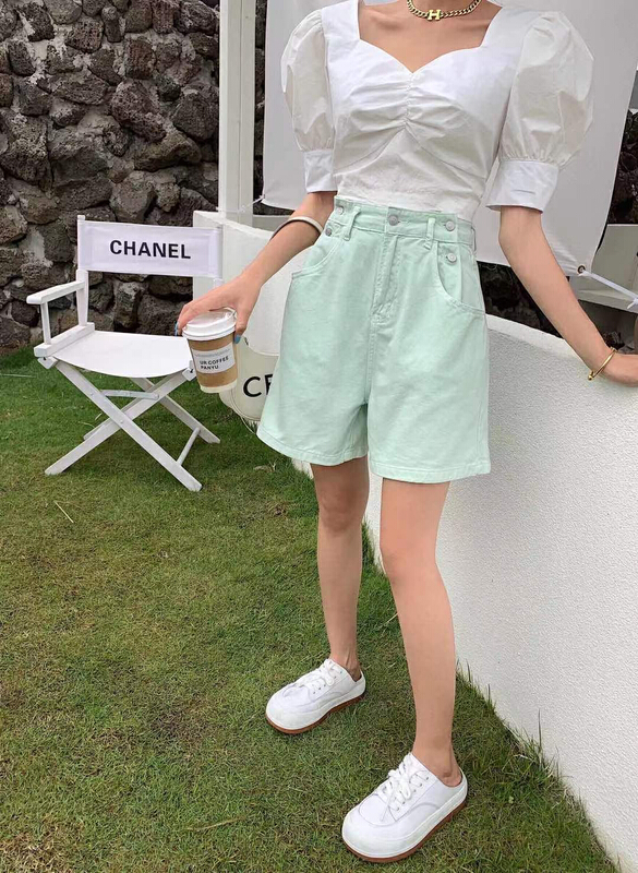 New in early summer! [JFT] Korean color Wide Leg Denim Shorts jft5565# CLS