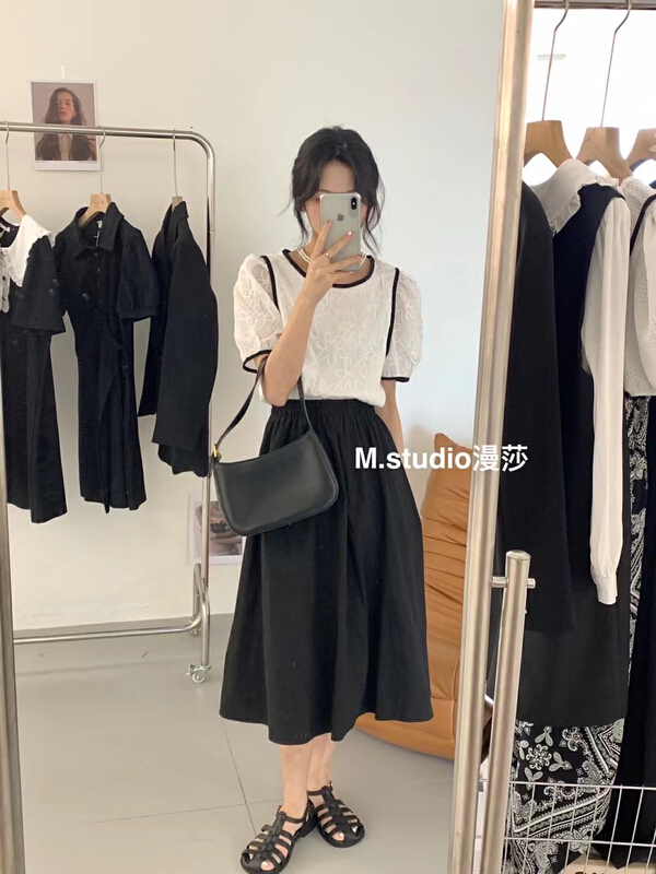 [MSTUDIO MANSA] bubble sleeve age reducing versatile shirt 800# ll