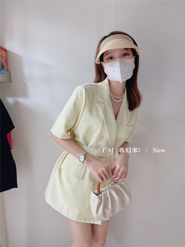 [I'm] temperament medium long double breasted suit (with belt) 2213# cqw