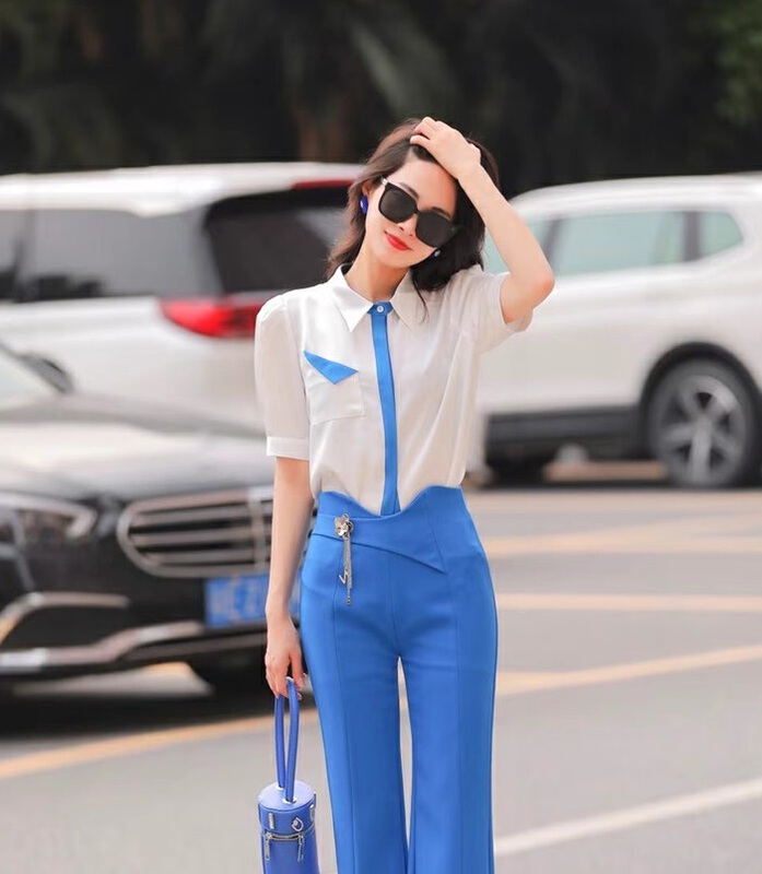 [AIT samari] commuter style contrast short sleeved shirt 5606# JJ