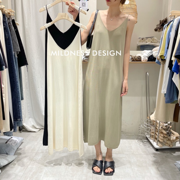 New in early summer! [mildness] lazy style knitted suspender dress yh3160# ZSY