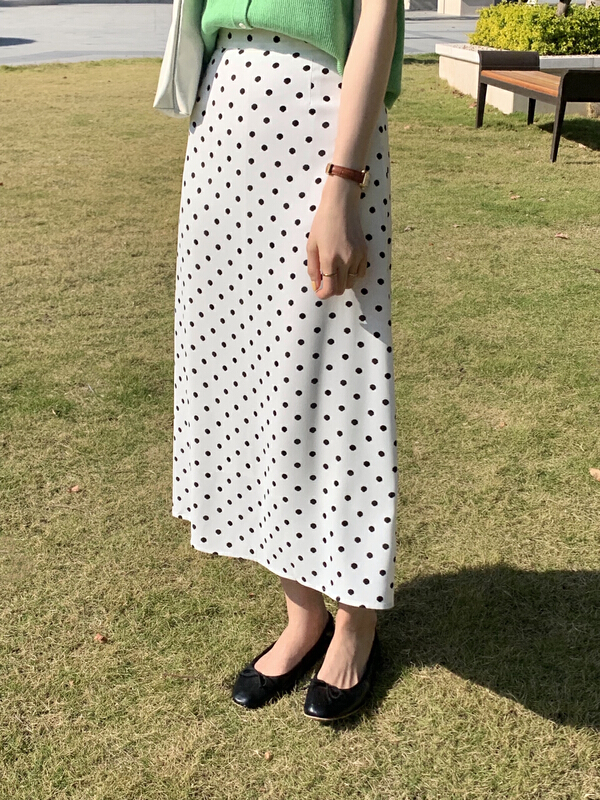 Original price 77.83! New year in early spring! [T.G] Korean loose wave point skirt 15951# cqw