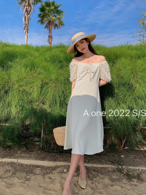 goods in stock! New year in early spring! [A-One] Korean style drawstring short sleeve dress 22065# hjy