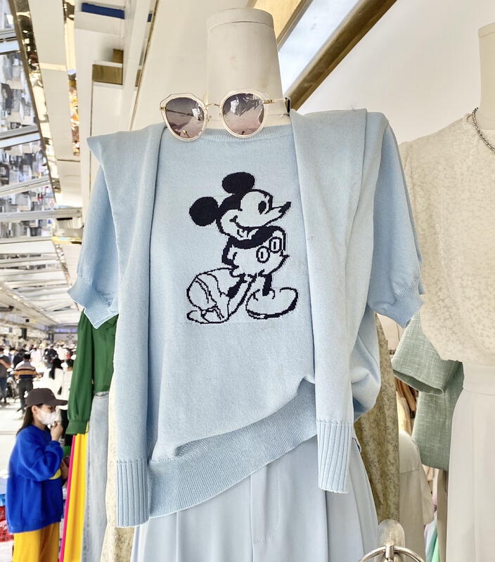 goods in stock! [zishujia] Korean cartoon Mickey short sleeved sweater (without shawl) ys1-8606# HBx