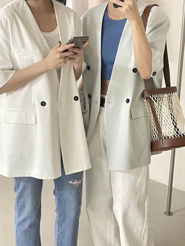 Original price 156.79! [clean space] Korean fashion high-end double breasted suit 31225# CLS