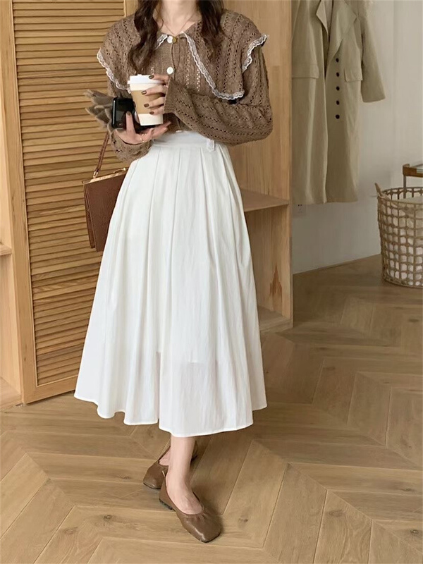 New year in early spring! [Mimosa] Korean Ladies' elastic waist skirt 9906\hjy