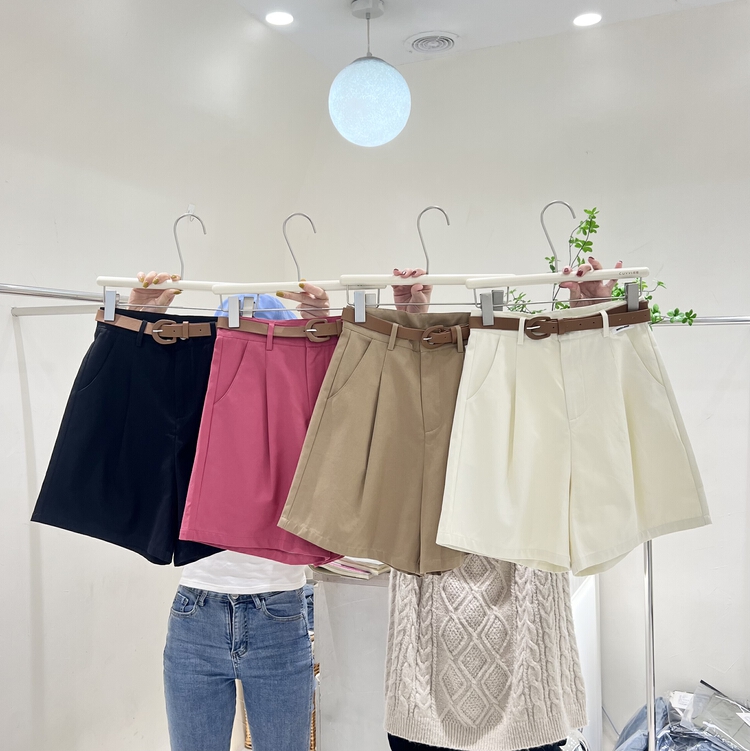 New in early summer! [cuvvi] simple Korean style versatile slim casual shorts (with waist rope) 10127# LSL