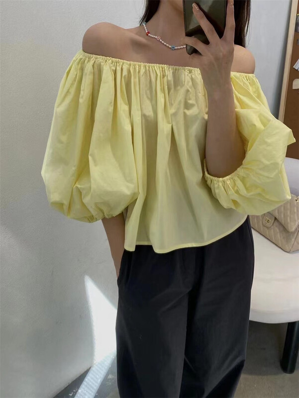 [modern 197] Korean version solid color pullover shirt 5523# GYJ