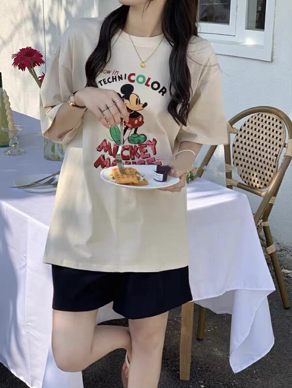 [Qixi] Korean cartoon Mickey short sleeve T-shirt 8881-2# XYY