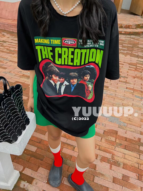 【YUUUUP】美式The creation水印百搭寬鬆短袖T恤  622157#  LSL