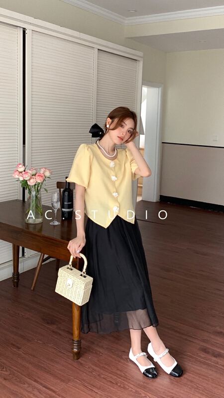 [A.C] Korean flower fashion shirt 11526# LSL