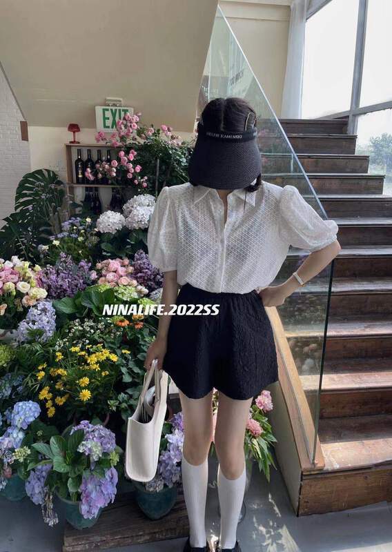 [Nina life] elastic waist versatile slim casual shorts 3986# zxl