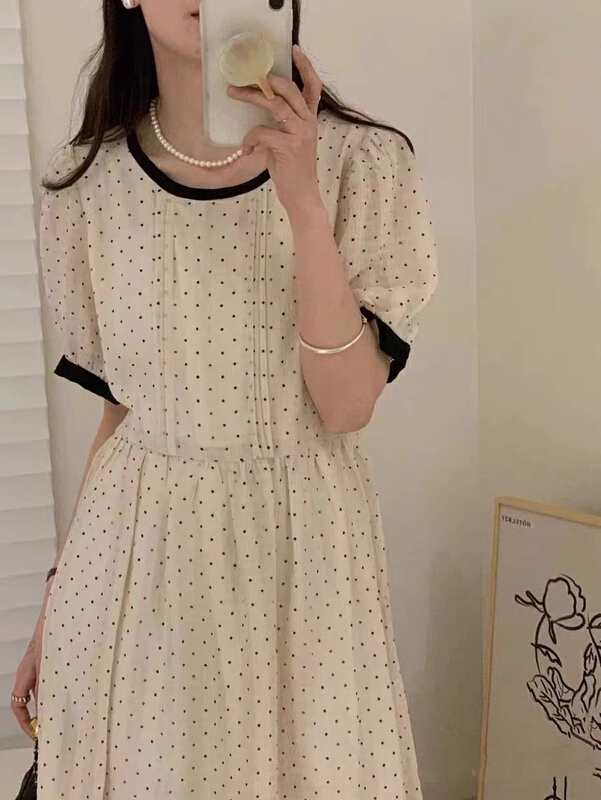 [Dai Dai] wave point fresh Korean dress 4692# HBx