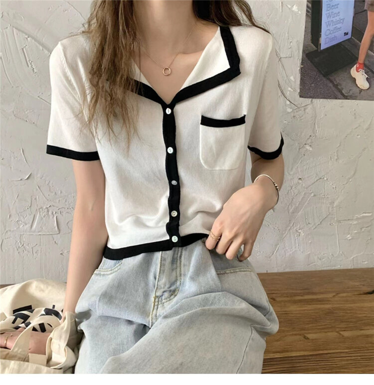 New in early summer! [six plus] small fragrance and fashionable foreign style knitted cardigan 89761# CLS