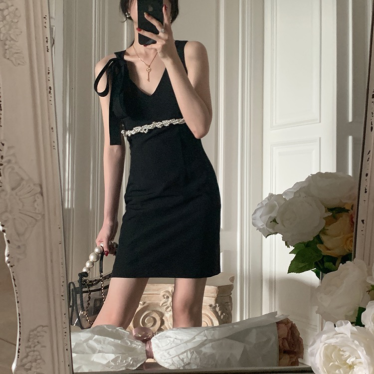 goods in stock! New in early summer! [pepper] pearl design sense minority dress 1254# ozq