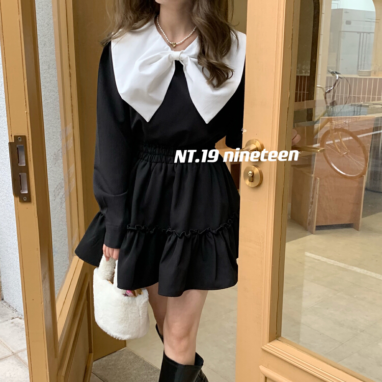 New year in early spring! [19. Nineteen] lovely casual Korean bow small shirt 275# ll