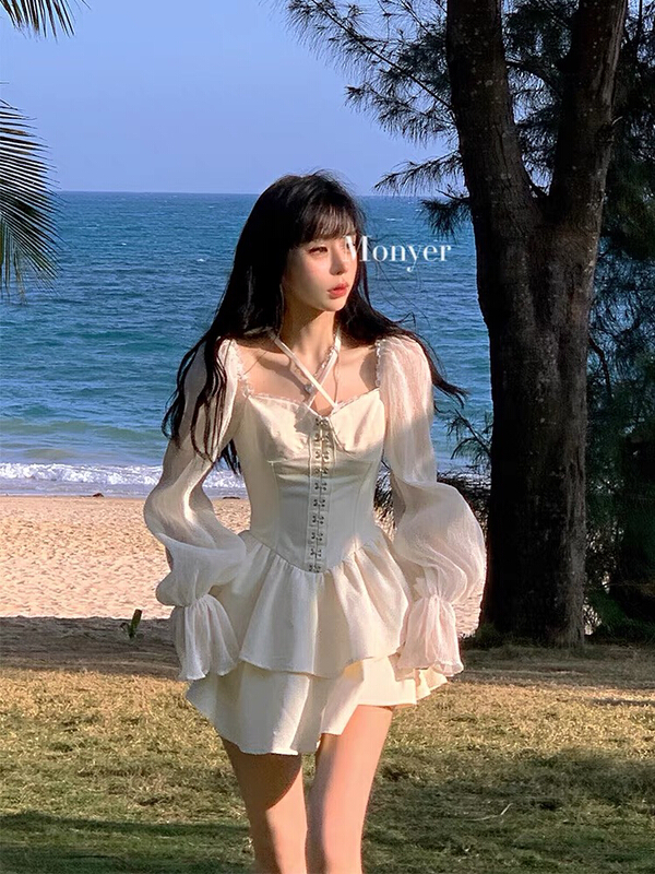 [Huaxi] ruffled necked first love dress 8752# PCZ