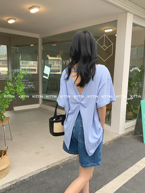 [Kittin] simple and versatile solid short sleeve T-shirt 3065ss# XYY
