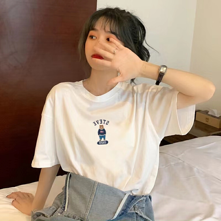 [Yilin] Korean casual printed short sleeve T-shirt 2260# WTT