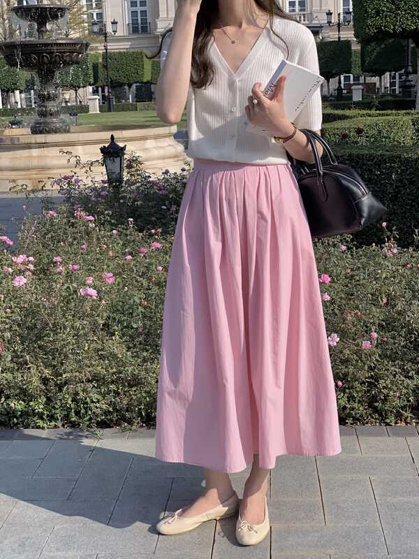 goods in stock! [T.G] pleated lady temperament high waist skirt 17012# cqw
