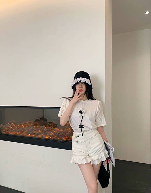 New year in early spring! [rich people] personalized three-dimensional floret short sleeve T-shirt (floret can't be disassembled) 0895# PCZ