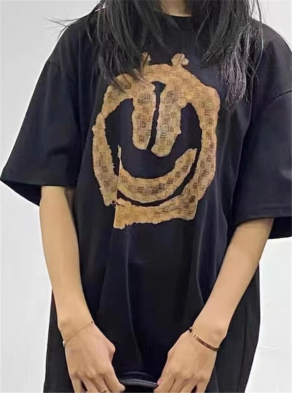 [Yu Han] Korean round neck color matching comfortable short sleeve T-shirt 3279-1# hyy
