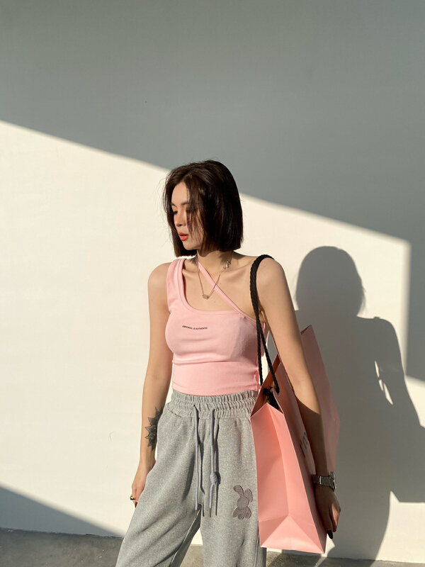 New year in early spring! [Za] spice port style simple letter hot drawing vest 10376# LSL