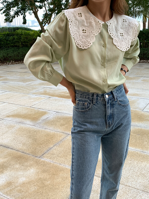 New year in early spring! [Tn] French Vintage craft lace shirt c2253# cqw