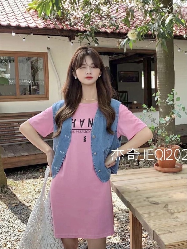 New in early summer! [Jieqi] Korean version of simple and versatile denim vest 88565# zxx