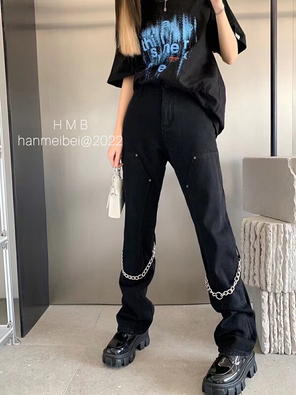 [h.max] straight tube loose fit jeans c4502# ozq
