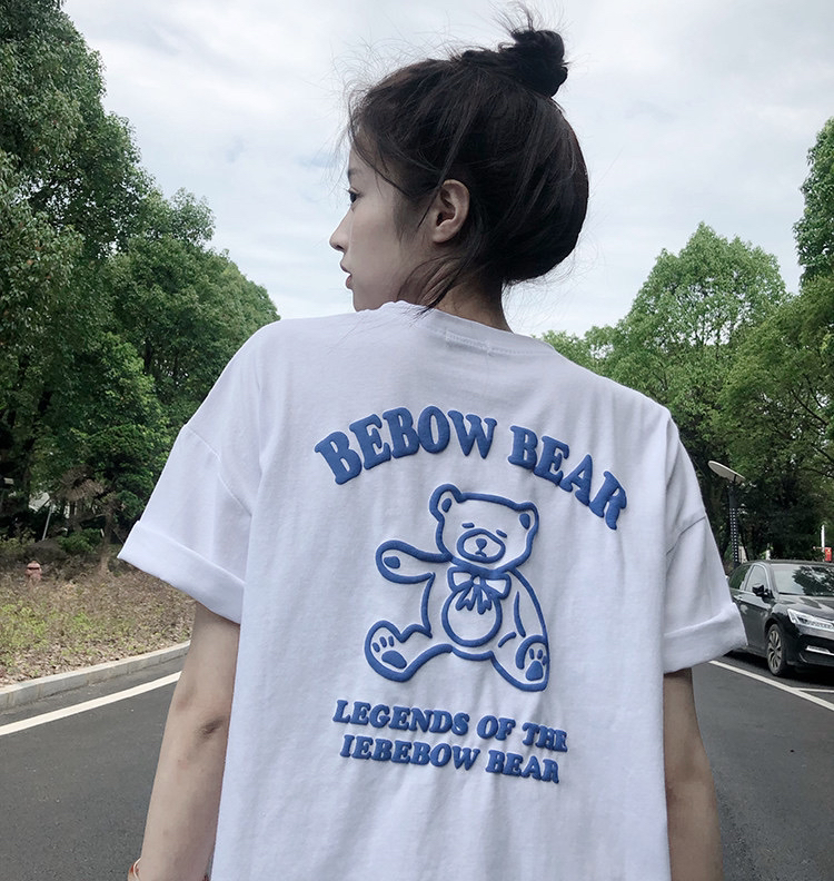 New in early summer! [j.2] loose bear Cute short sleeve T-shirt 8572# LSW