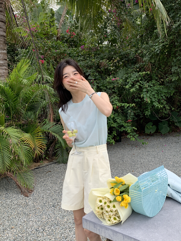 New in early summer! [emoni] simple and versatile fashion comfortable casual shorts 10665# CLS