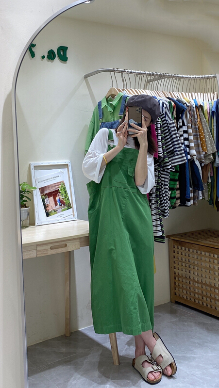 [da. 7] Korean color versatile suspender skirt (excluding interior) ys1-2606# LSL