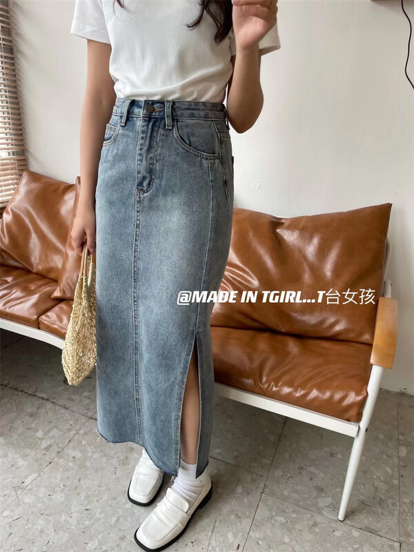 New year in early spring! [runway girl] split lady temperament skirt 9002# L