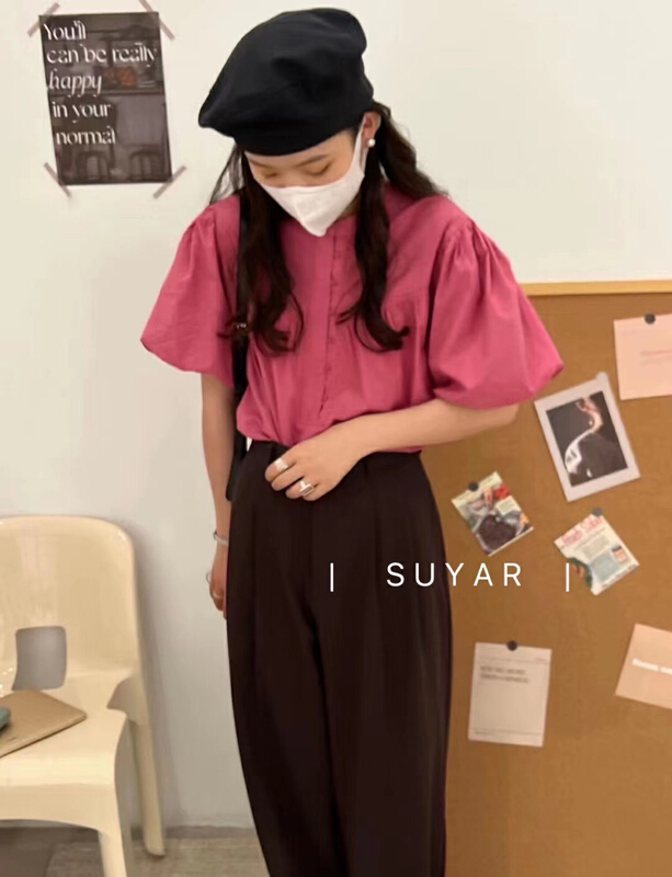 New in early summer! [suyar] Korean atmospheric bubble sleeve shirt 1320-1# HBx