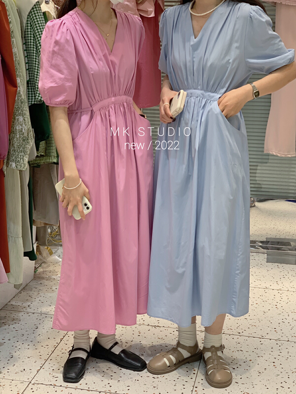 [Chen] Korean lady simple temperament dress 3137# hjy