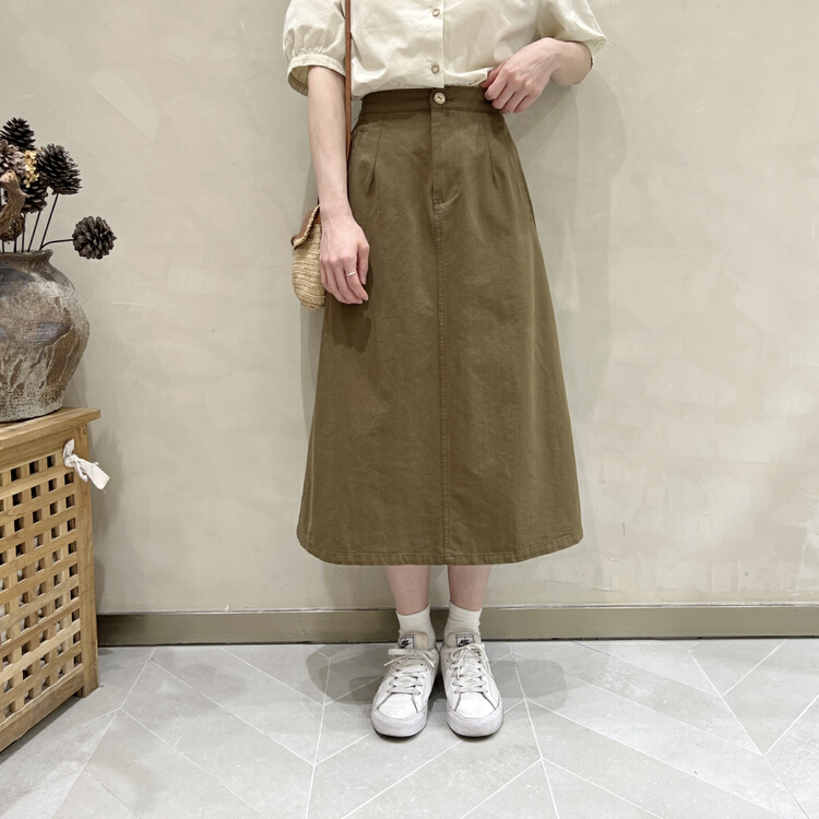 New year in early spring! [I look] Japanese minimalist diagonal pocket skirt 72007# ZSY