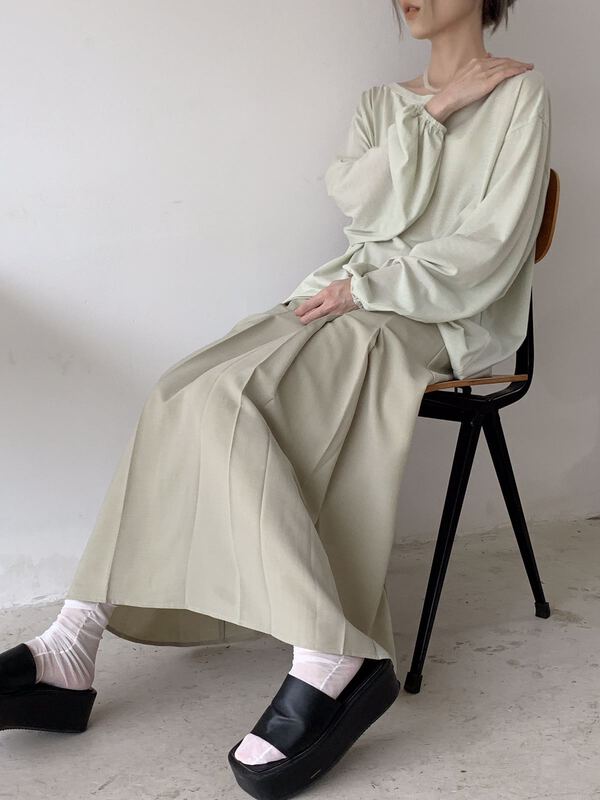New in early summer! [m.five soul] Korean retro design sense of minority high waist thin skirt 8h11197# CLS