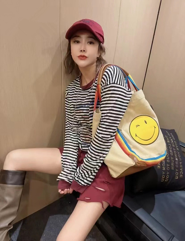 [dodo] round neck stripe cartoon fashion long sleeve T-shirt ys2-883# LSL