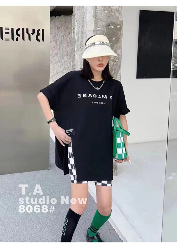 New in early summer! [TA +] Korean alphabet printed short sleeve T-shirt 8068# XYY