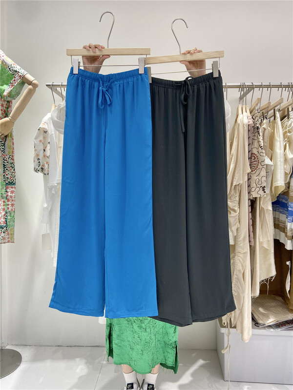 [nnbaby] simple, loose and thin lace up casual pants xy081# CLS