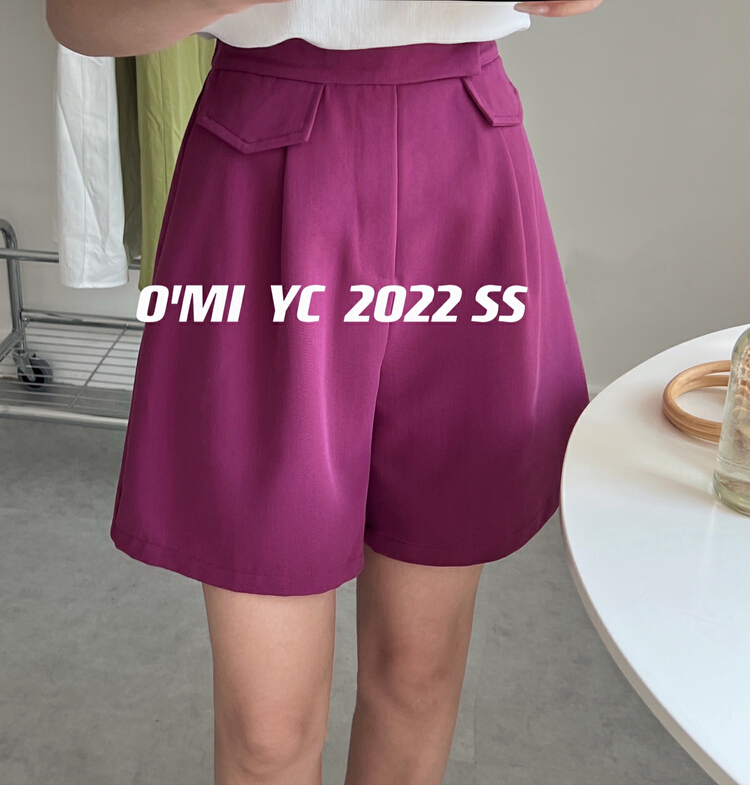 C [O MI] high waist versatile simple casual shorts ys-6601# HBx