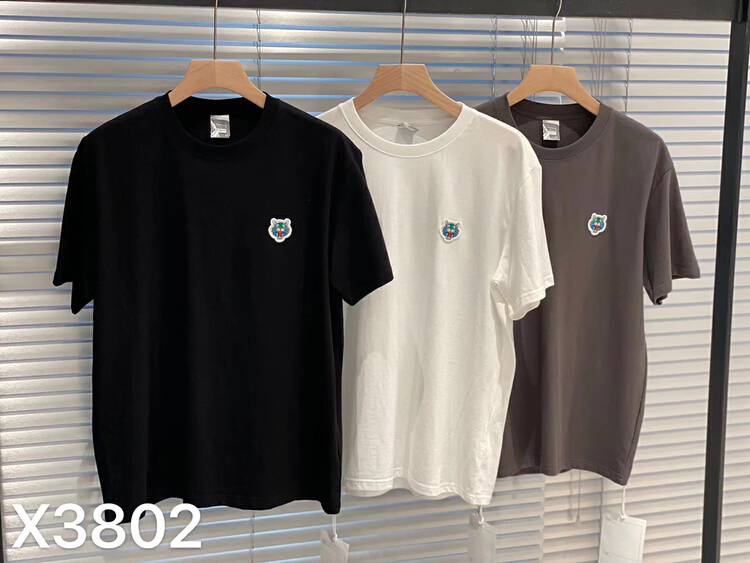 New year in early spring! [ing] round neck loose tiger head embroidered short sleeve T-shirt 3802# ZZL