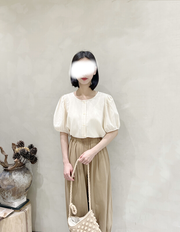 初夏上新!【I LOOK】日系極簡單排扣小衫  12038#  ZSY