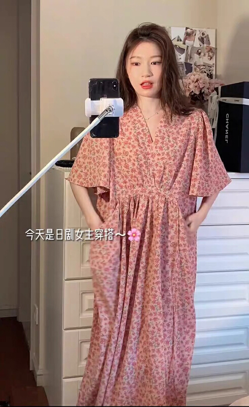 New in early summer! [Huaxi] Vintage Floral sweet dress 8838# PCZ