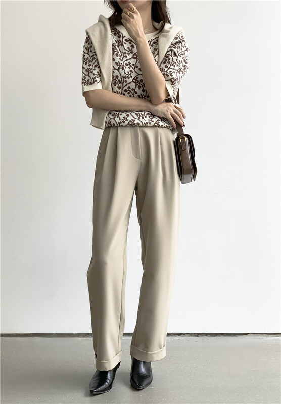 [TTS] Korean simple wide leg trousers mnc576# CLS