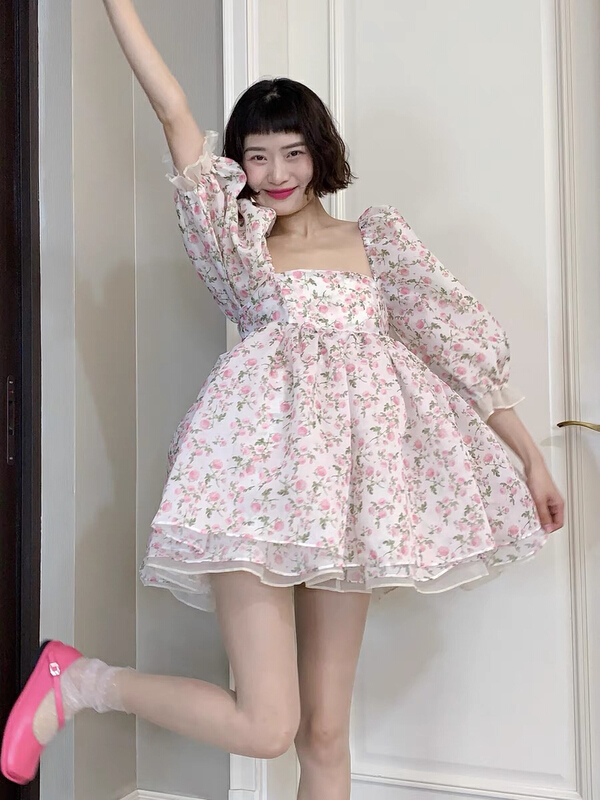 [Xinran] sweet wind Little Floral Dress 0273# PCZ