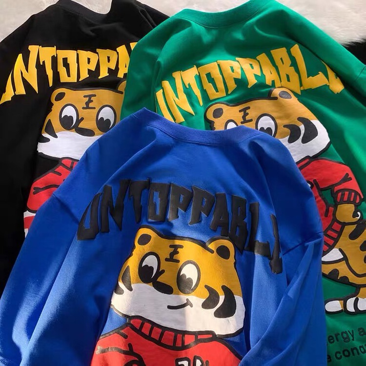 [vincede] design cartoon little tiger versatile short sleeve T-shirt xd368# CSX